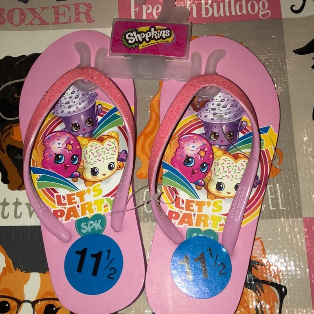 SHOPKINS GIRLS “Lets Party” Flip Flops